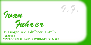 ivan fuhrer business card